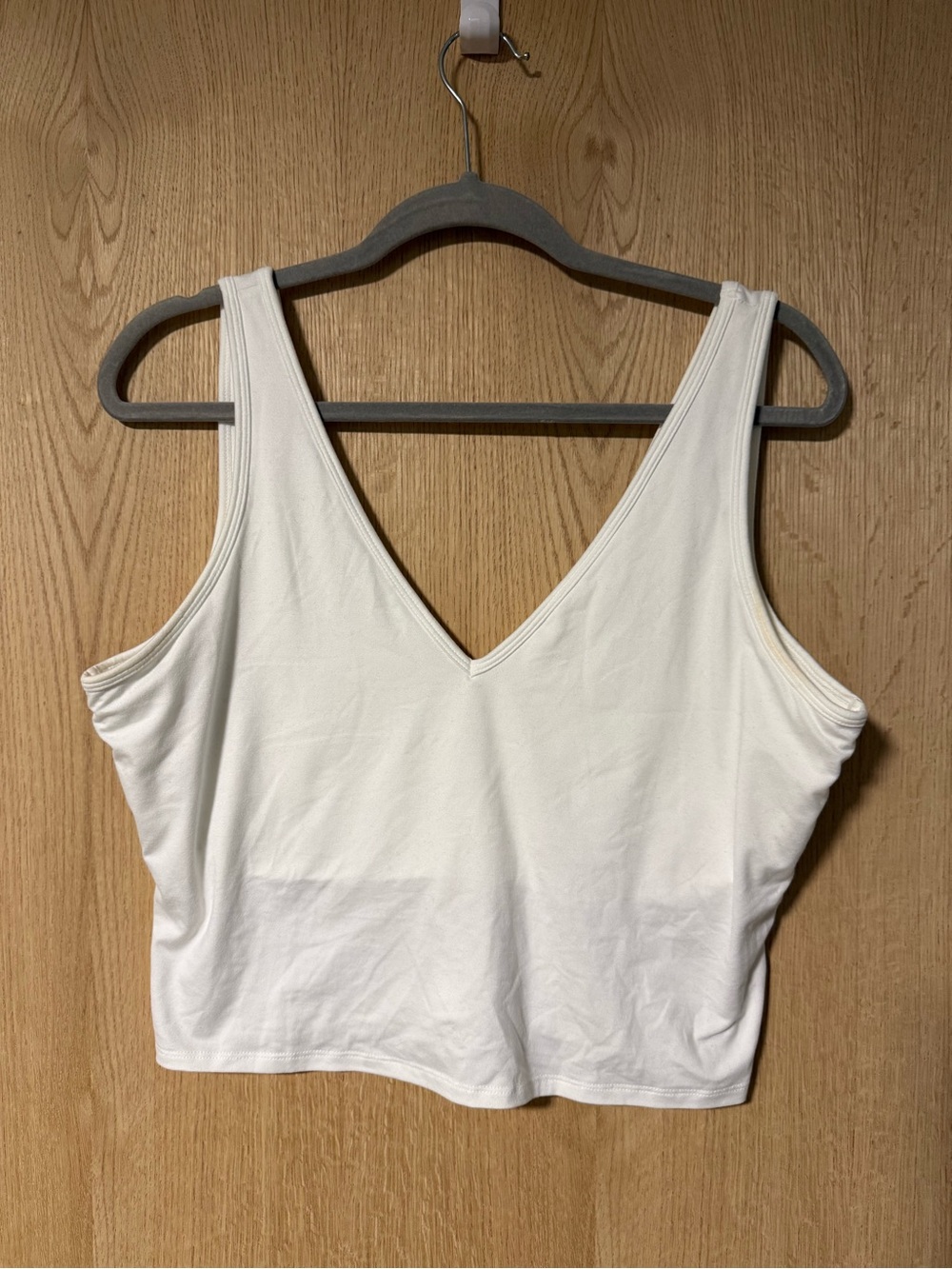 GAP White V-Neck Crop Tank